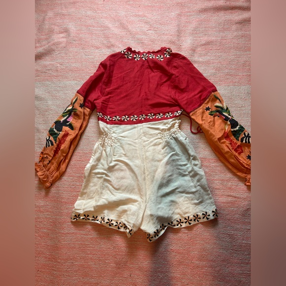 FARM Rio x Anthropologie Floral Long-Sleeve Romper - Picture 8 of 8